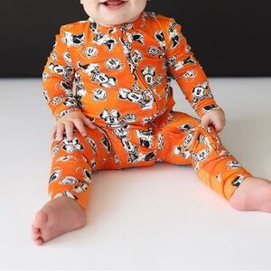 Posh Peanut x Disney Minnie Mouse Halloween Bamboo Convertible One Piece Footie